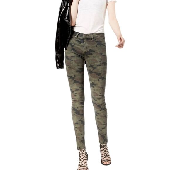 Hudson NWT Barbara Crop Raw Hem Camo Jeans Women’s Size 27